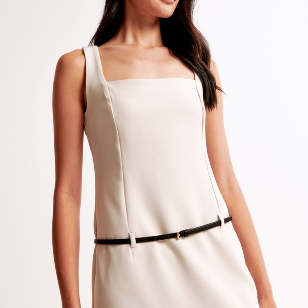 Beige mini dress